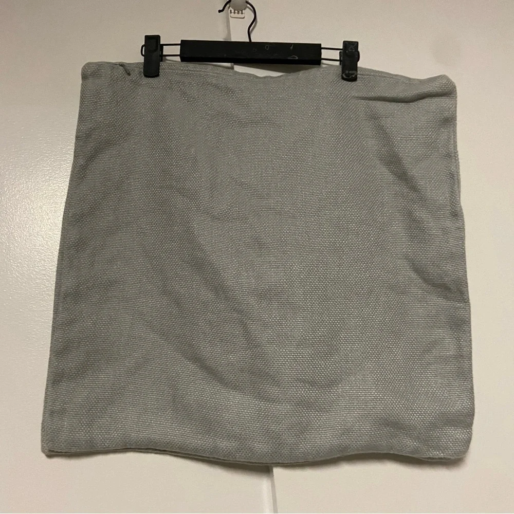Restoration Hardware Grey linen Pillow Shams set Size 20 X 20